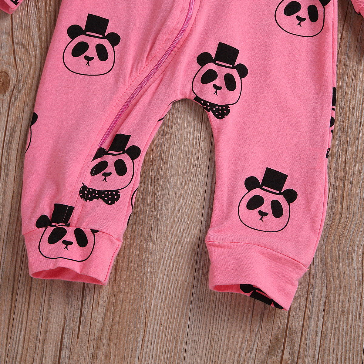 Long sleeve panda print Jumpsuit