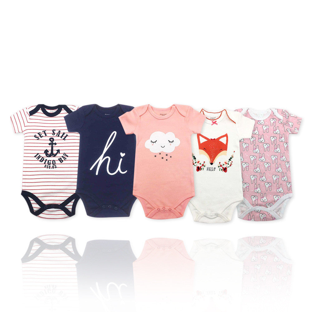 New Cotton Baby Short-sleeved One-piece Home Service