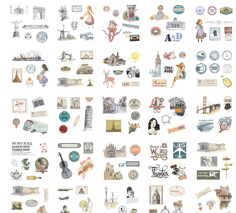 Gift box set sticker