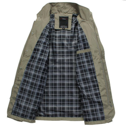 Plus size men's trench coat