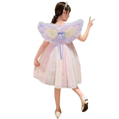Fashion Rainbow Wings Princess Dress