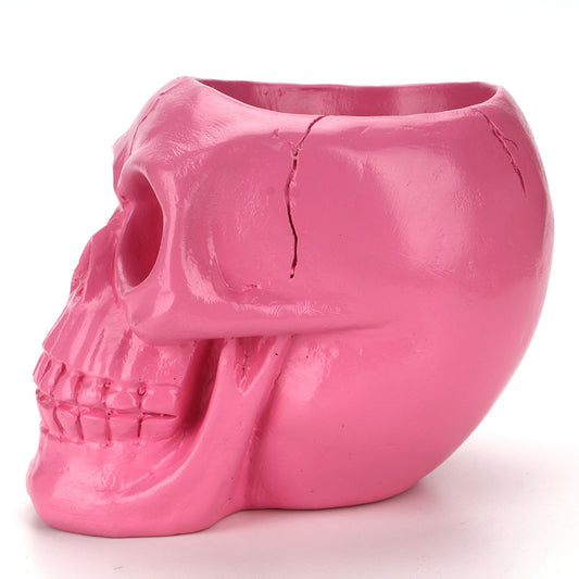 Skull head beauty tool storage tube