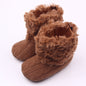 Knitted wool baby shoes and boots
