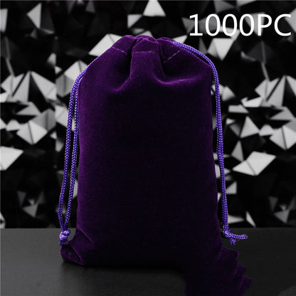 Flannel Drawstring Jewelry Solid Drawstring Pocket