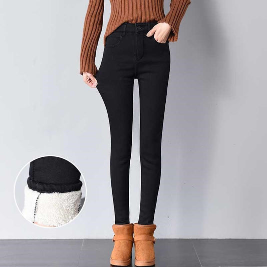 Cashmere jeans women's high waist