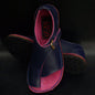 Women's plus size sandals with round buckle