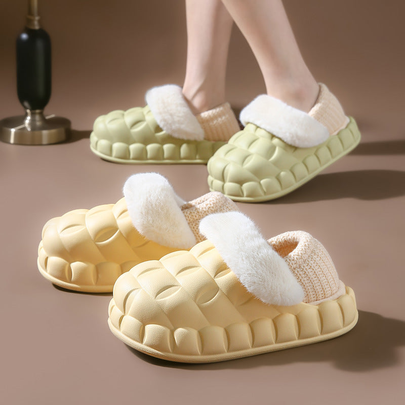 Bubble Shoes With Foldable Heel Slippers Women Warm Indoor House Shoes - FLIPSTYLEZLLC