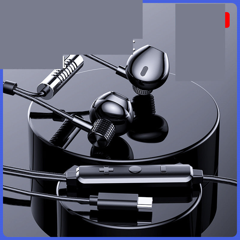 Dual Microphone Sound Card Wired Headset In-ear