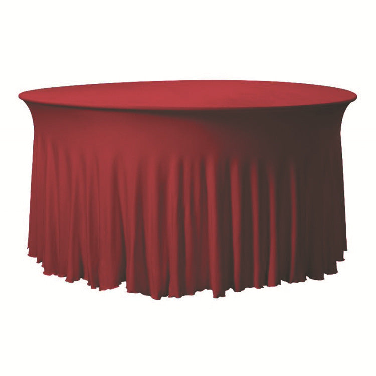 Stretch Table Cover Round Skirt Tablecloth