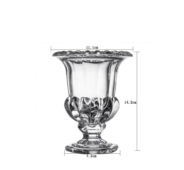 Crystal Glass Thickened Flanged Vase
