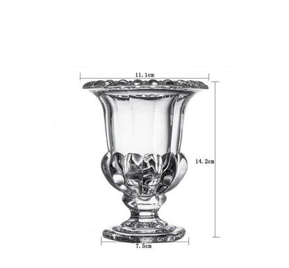 Crystal Glass Thickened Flanged Vase