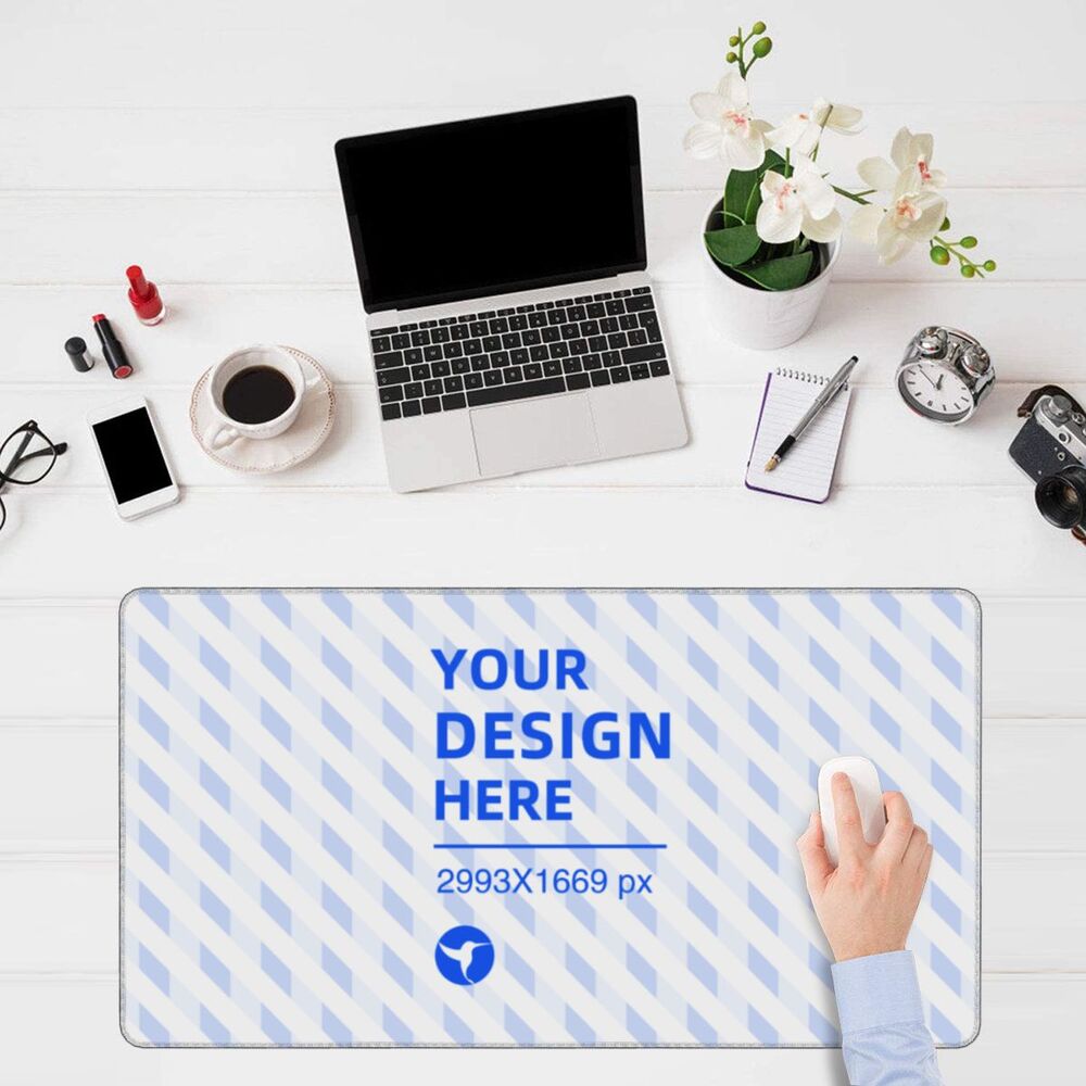 Create your own 16x29.5in Horizontal Oversized Anti-Slip Rubber Keyboard Pad