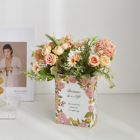 Creative Modern And Simple Ceramic Book Vase Decoration Crafts