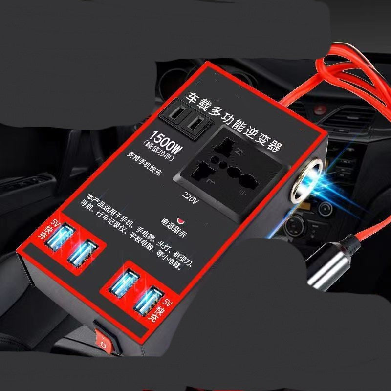 12v24v To 220v Car Power Converter Transformer Socket USB Charging