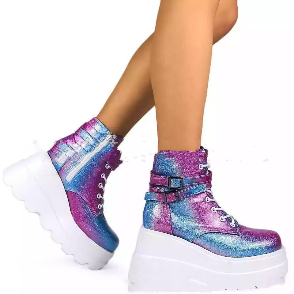 Platform Shoes Boots Women Winter Shoes Genuine Leather - FLIPSTYLEZLLC