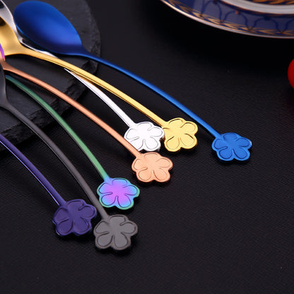 304 Stainless Steel Spoon Gold Plated Dessert Spoon Coffee Stir Spoon Stainless Steel Ice Bar Spoon