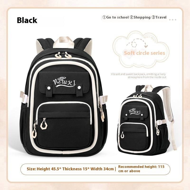 Girls' Super Lightweight Large Capacity Multi-compartment Waterproof Backpack
