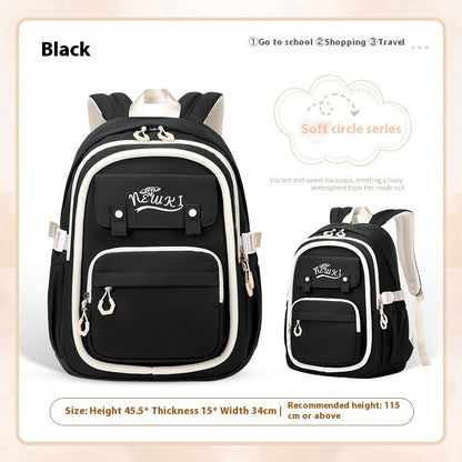 Girls' Super Lightweight Large Capacity Multi-compartment Waterproof Backpack
