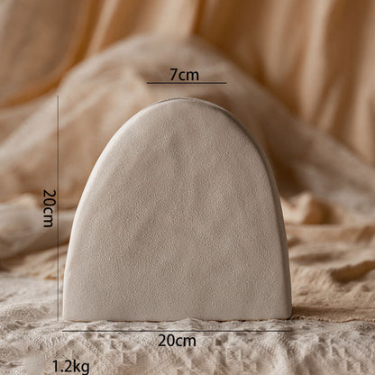 Creative Solitary Style Simple Ceramic Vase Living Room Dry Flower Arrangement Dining Table Bedroom Clay Pot Decoration Ornaments