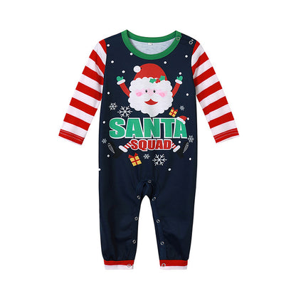 Santa Printed Home Wear Pajamas Parent Child Wear