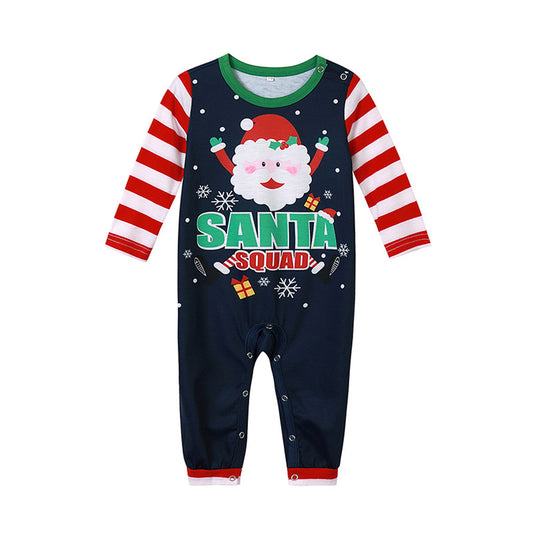 Santa Printed Home Wear Pajamas Parent Child Wear