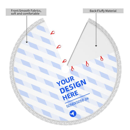 Create Your Own Fringed Edge Christmas Tree Padded Apron