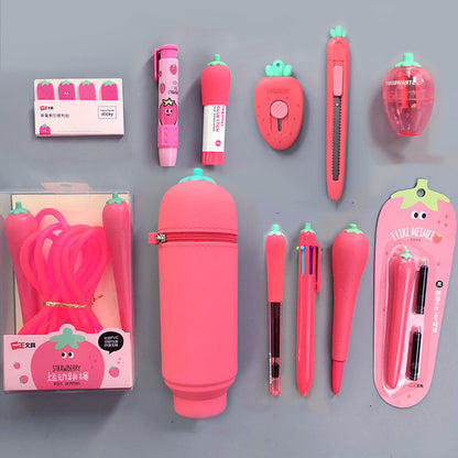 Silicone Pencil Bag Student Cute Plush Storage Bag