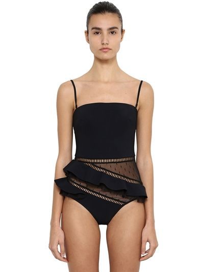 Cute One-piece Lace Covers The Belly And Looks Thin Swimsuit