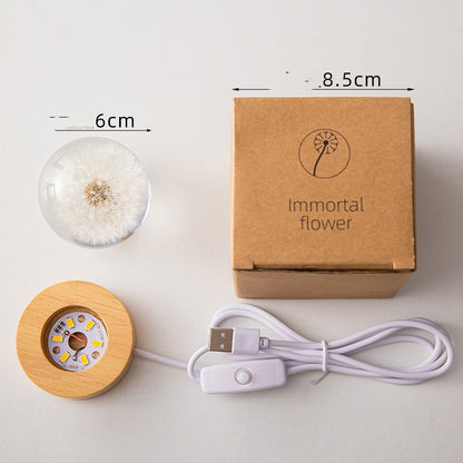 Crystal Ball Eternal Flower Gift Wooden Music Box
