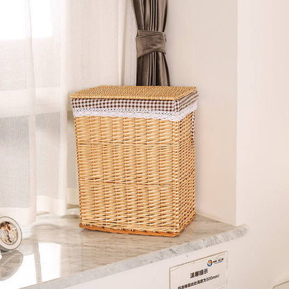 Storage Basket Rattan Large Toy With Lid