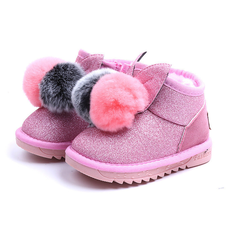 Semi-baby Non-slip Soft-soled Cotton Shoes Warm Winter Shoes