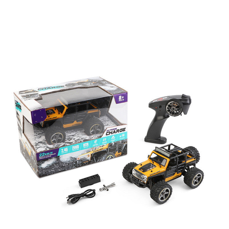 Electric Two Wheel Drive Remote Controlled Off-road Drift Vehicle Model Toy With Lights