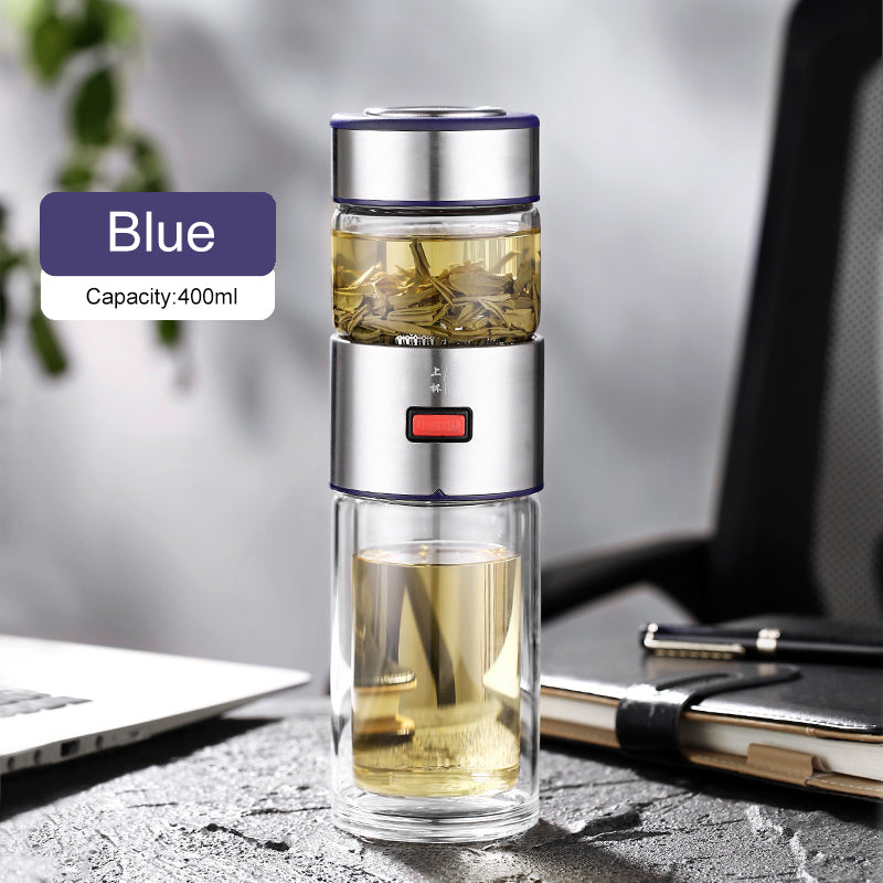 Car Tea And Water Separation Glass Portable Gift Box Set