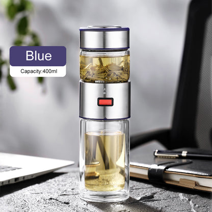 Car Tea And Water Separation Glass Portable Gift Box Set