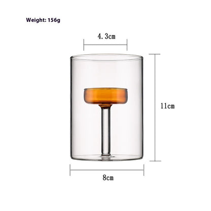 Dining Table Glass Candle Holder Dinner Props Ornaments
