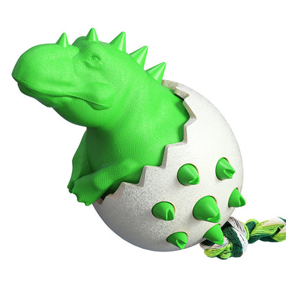Dog Teething Toy Durable Rubber Chew Toy For Aggressive Chewers Interactive Dog Fetch Toy With Rope