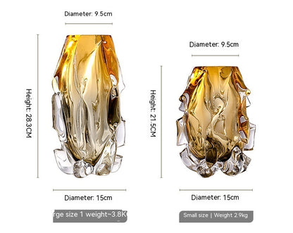 Creative Crystal Glass Vase Flower Arrangement Art Ornaments