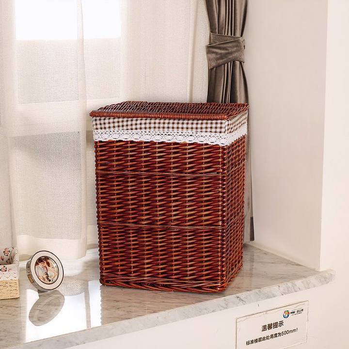 Storage Basket Rattan Large Toy With Lid