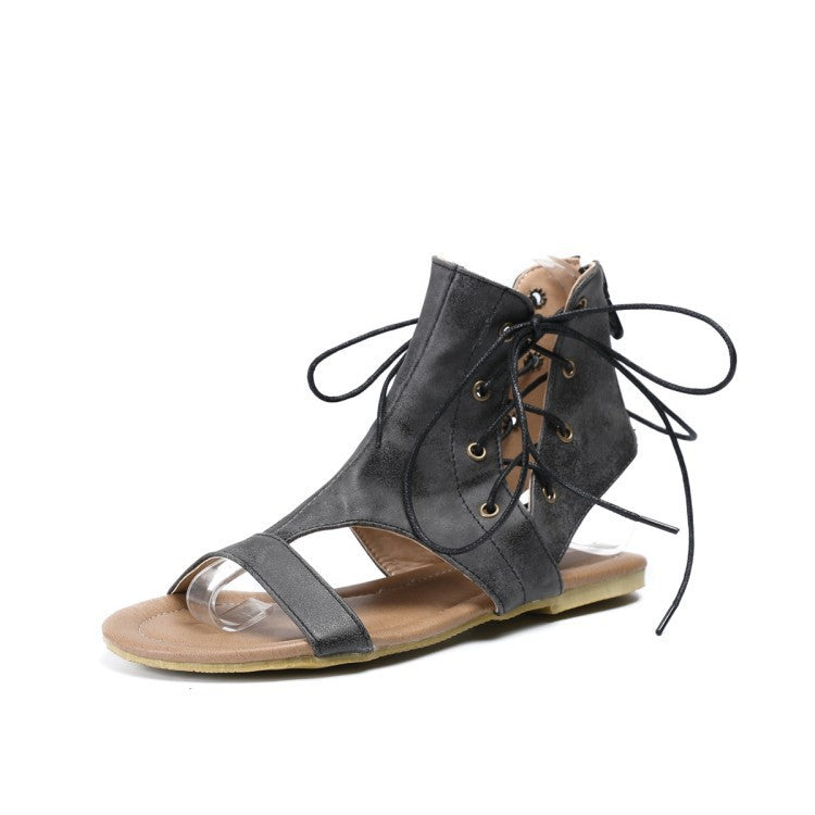 European And American Foreign Trade Plus Size Women's Lace-up Women's Sandals