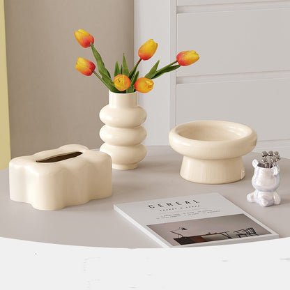 Creative Living Room Table End Table Storage Ceramic Extractor Box
