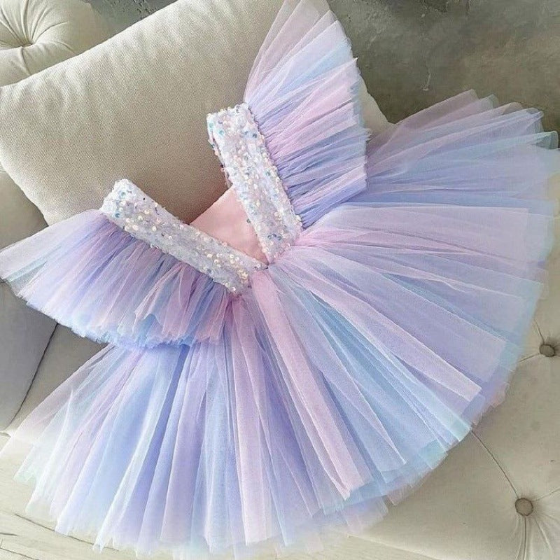 Girls Fashion Temperament Umbrella Princess Dress
