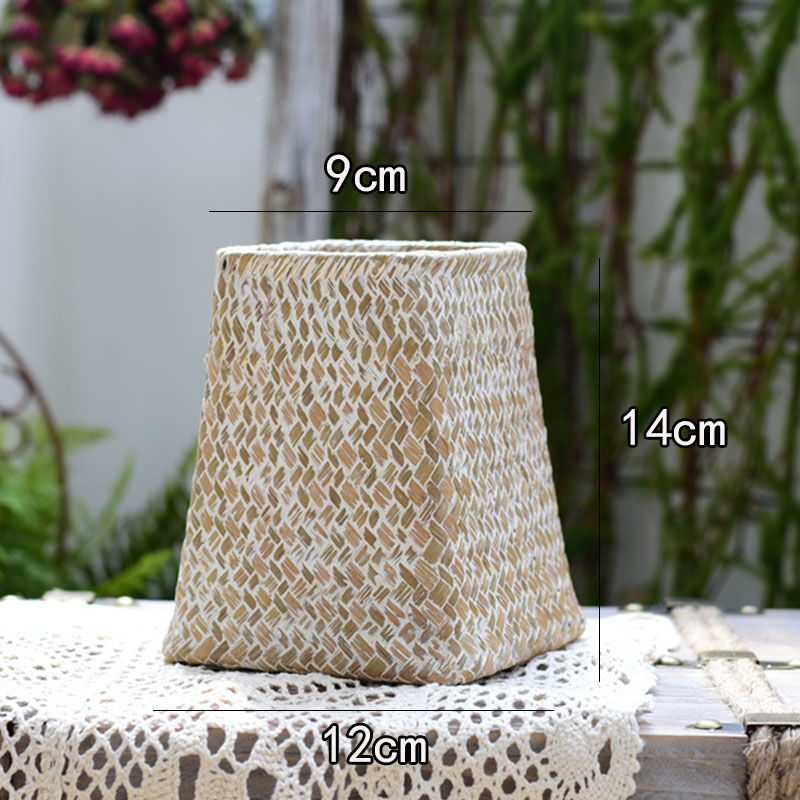 Creative Simple Rattan Dry Flower Basket Desktop Storage