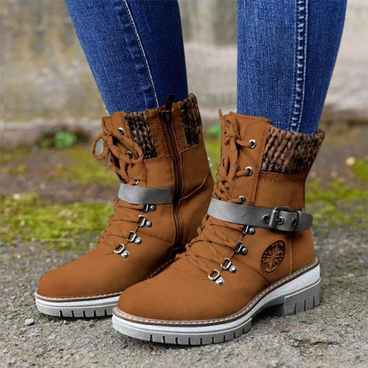 Large Size Mid-to-low Women's Boots Autumn And Winter