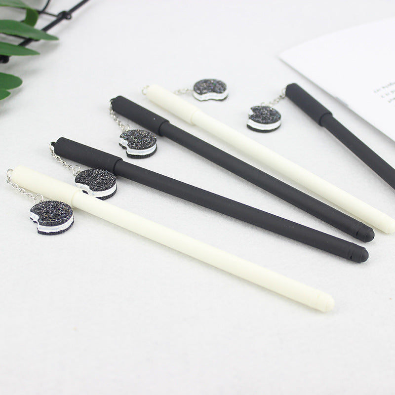 Oreo Pendant Gel Pen Student Creativity Popular Black And White