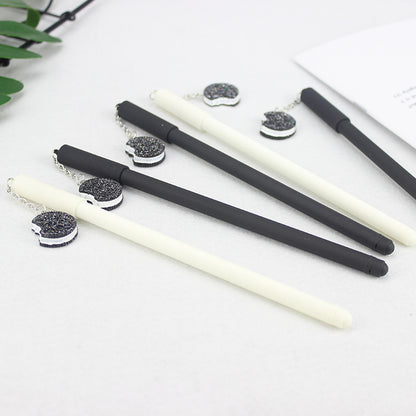Oreo Pendant Gel Pen Student Creativity Popular Black And White