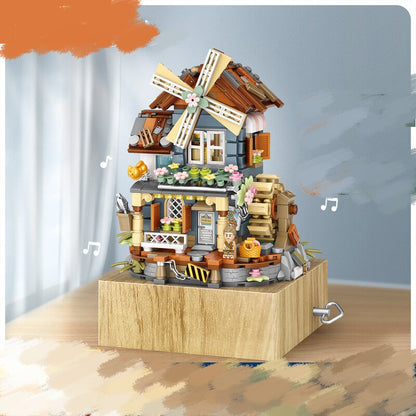 Windmill House Music Box Creative Gift