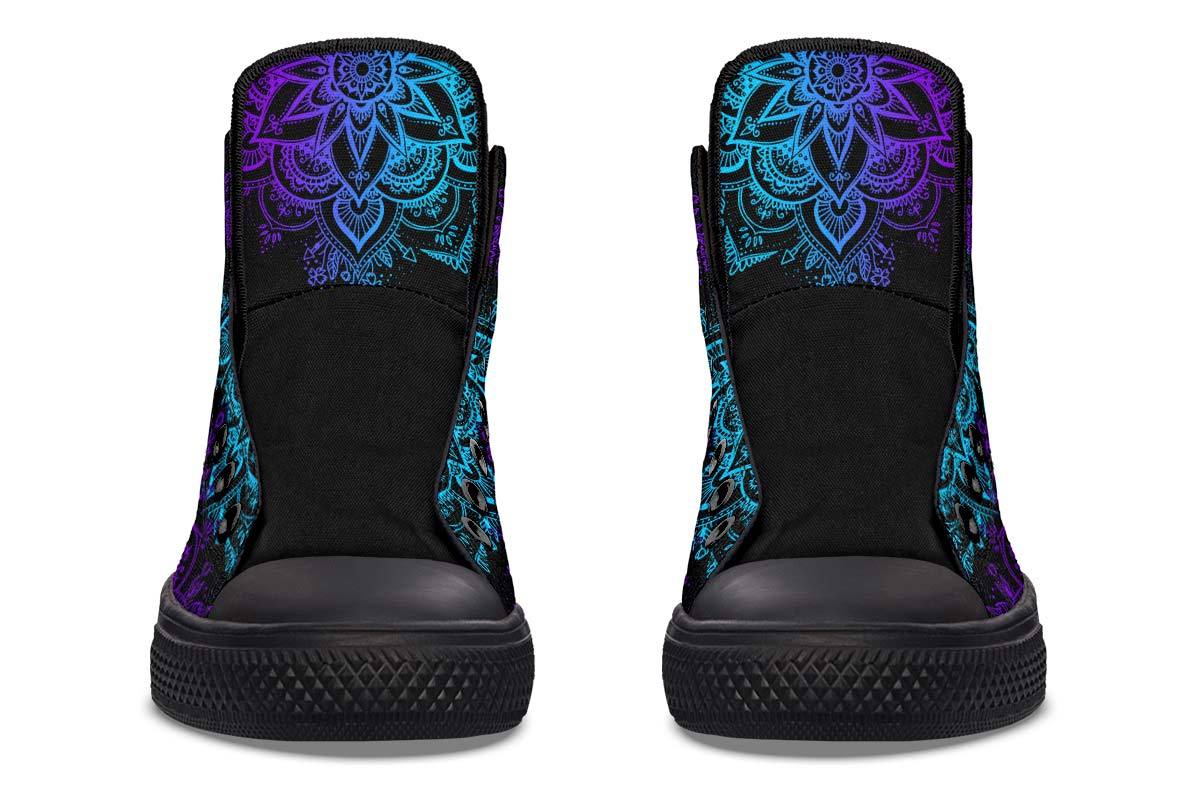 Printed Couple High Top Canvas Shoes