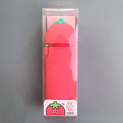 Silicone Pencil Bag Student Cute Plush Storage Bag