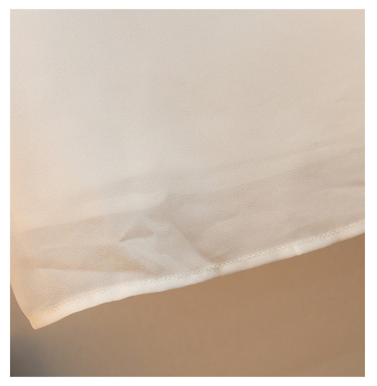 Plus Size Women's Loose And Slim Stitching Chiffon Top Suit