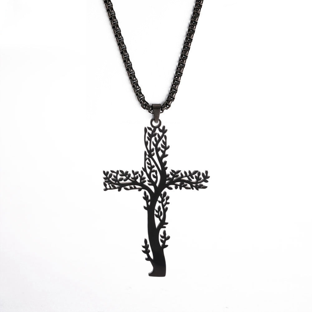 Cross Titanium Steel Pendant Personalized Men's Stainless Steel Necklace